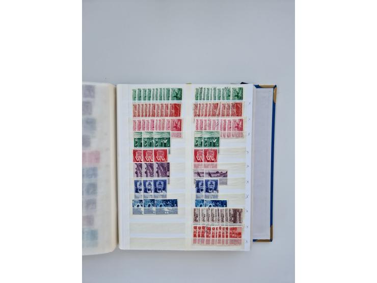 1940/60, massive mint never hinged and used accumulation with an abundance of duplicates, some better values throughout like 