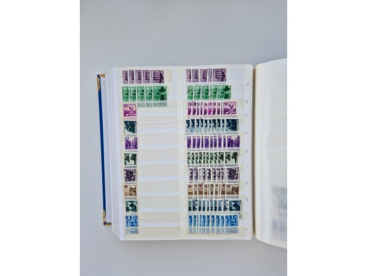 1940/60, massive mint never hinged and used accumulation with an abundance of duplicates, some better values throughout like 