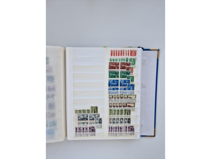 1940/60, massive mint never hinged and used accumulation with an abundance of duplicates, some better values throughout like 