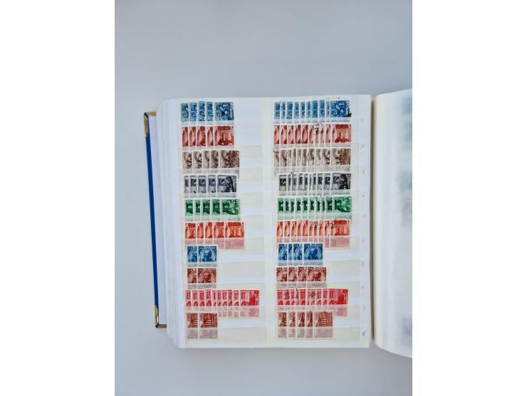 1940/60, massive mint never hinged and used accumulation with an abundance of duplicates, some better values throughout like 