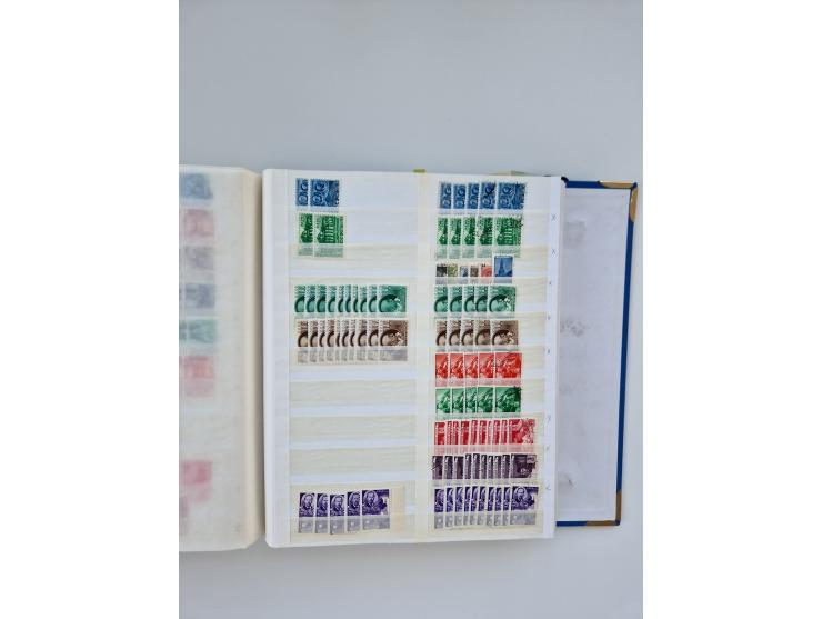 1940/60, massive mint never hinged and used accumulation with an abundance of duplicates, some better values throughout like 