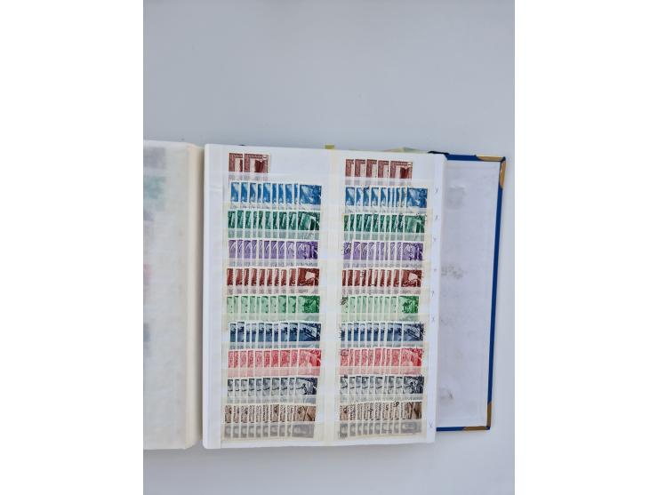 1940/60, massive mint never hinged and used accumulation with an abundance of duplicates, some better values throughout like 