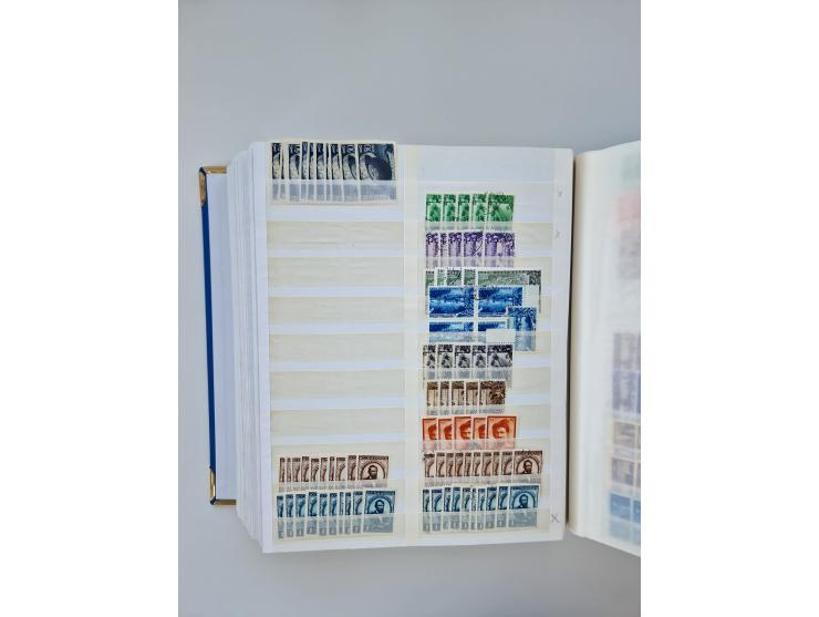 1940/60, massive mint never hinged and used accumulation with an abundance of duplicates, some better values throughout like 