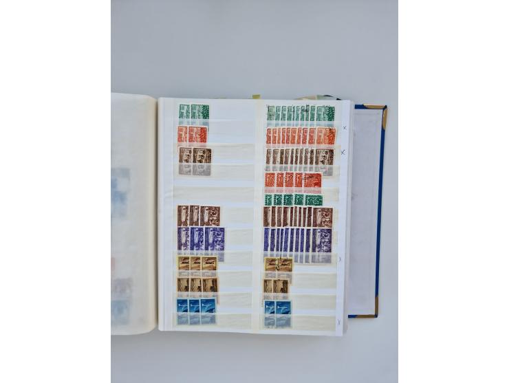 1940/60, massive mint never hinged and used accumulation with an abundance of duplicates, some better values throughout like 