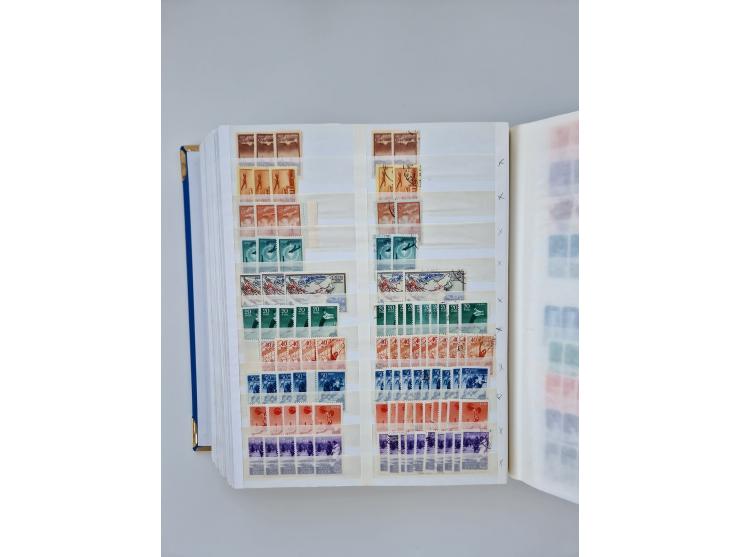 1940/60, massive mint never hinged and used accumulation with an abundance of duplicates, some better values throughout like 