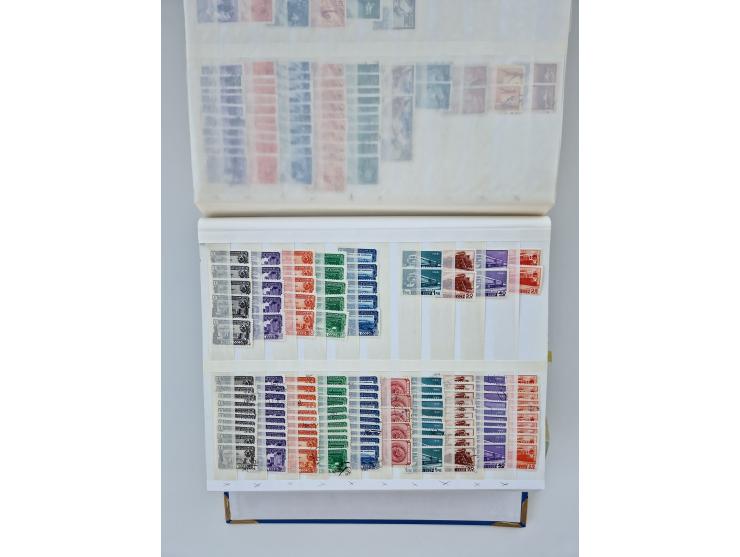 1940/60, massive mint never hinged and used accumulation with an abundance of duplicates, some better values throughout like 