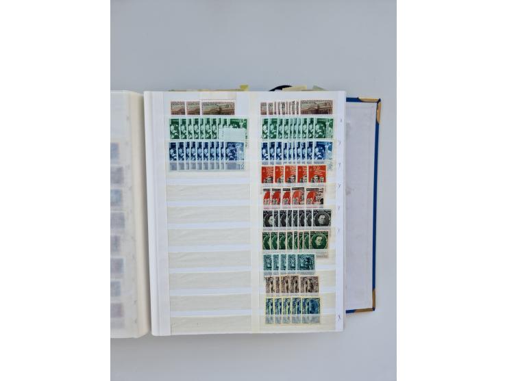 1940/60, massive mint never hinged and used accumulation with an abundance of duplicates, some better values throughout like 