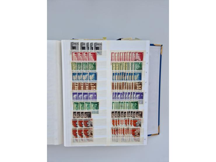 1940/60, massive mint never hinged and used accumulation with an abundance of duplicates, some better values throughout like 