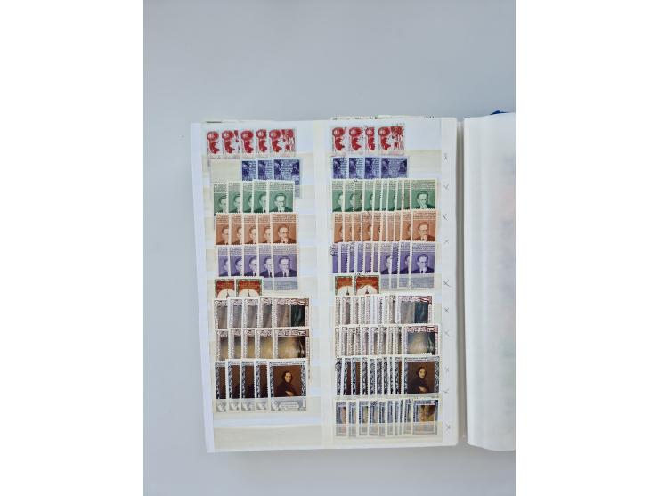 1940/60, massive mint never hinged and used accumulation with an abundance of duplicates, some better values throughout like 