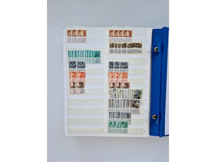 1940/60, massive mint never hinged and used accumulation with an abundance of duplicates, some better values throughout like 