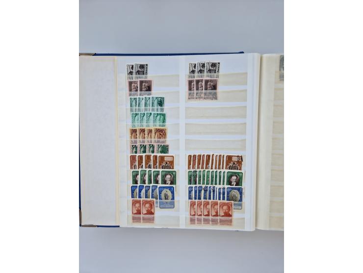 1940/60, massive mint never hinged and used accumulation with an abundance of duplicates, some better values throughout like 