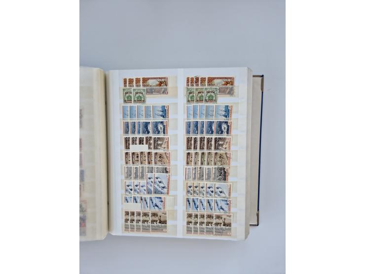 1940/60, massive mint never hinged and used accumulation with an abundance of duplicates, some better values throughout like 