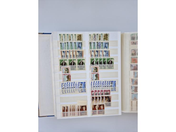 1940/60, massive mint never hinged and used accumulation with an abundance of duplicates, some better values throughout like 