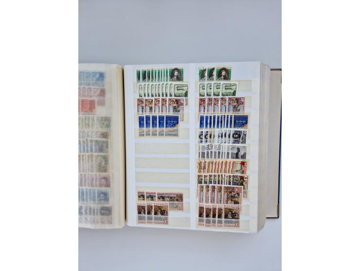 1940/60, massive mint never hinged and used accumulation with an abundance of duplicates, some better values throughout like 