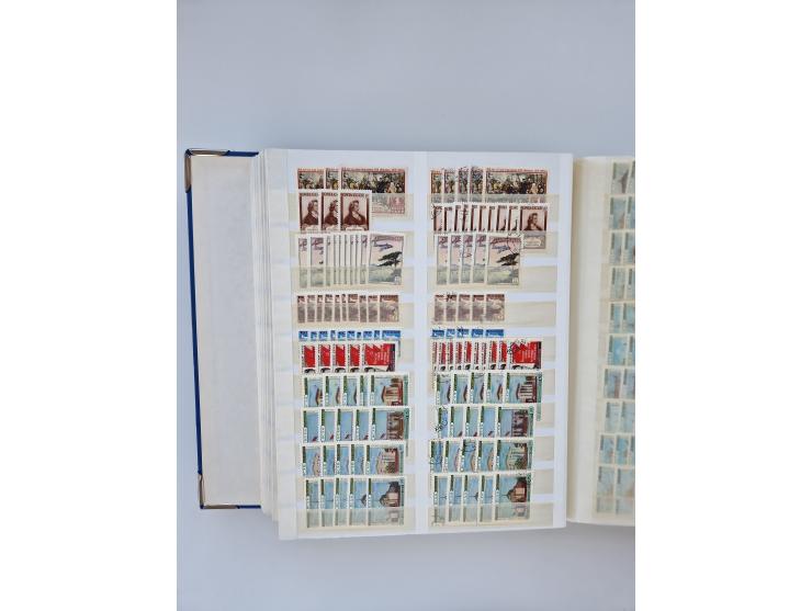 1940/60, massive mint never hinged and used accumulation with an abundance of duplicates, some better values throughout like 