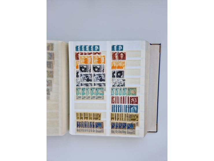 1940/60, massive mint never hinged and used accumulation with an abundance of duplicates, some better values throughout like 