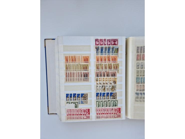 1940/60, massive mint never hinged and used accumulation with an abundance of duplicates, some better values throughout like 