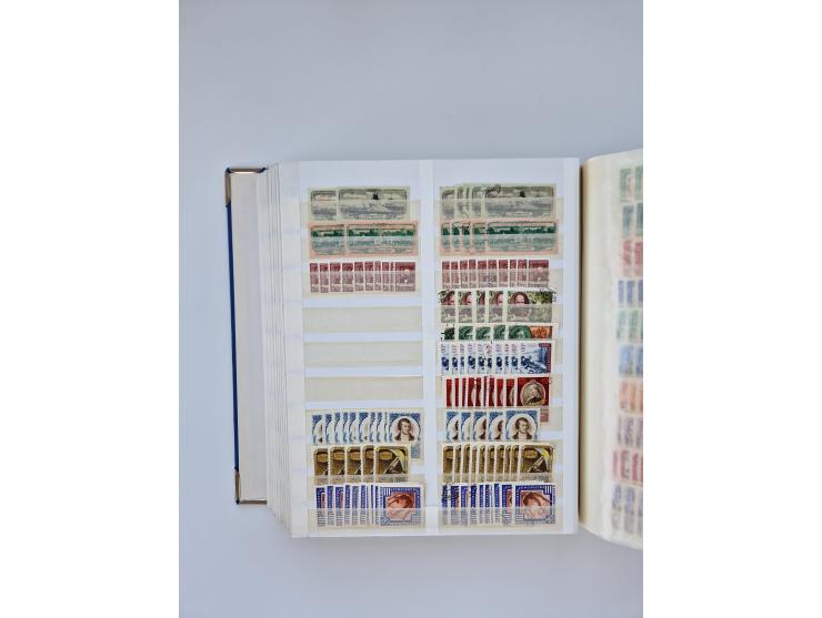 1940/60, massive mint never hinged and used accumulation with an abundance of duplicates, some better values throughout like 