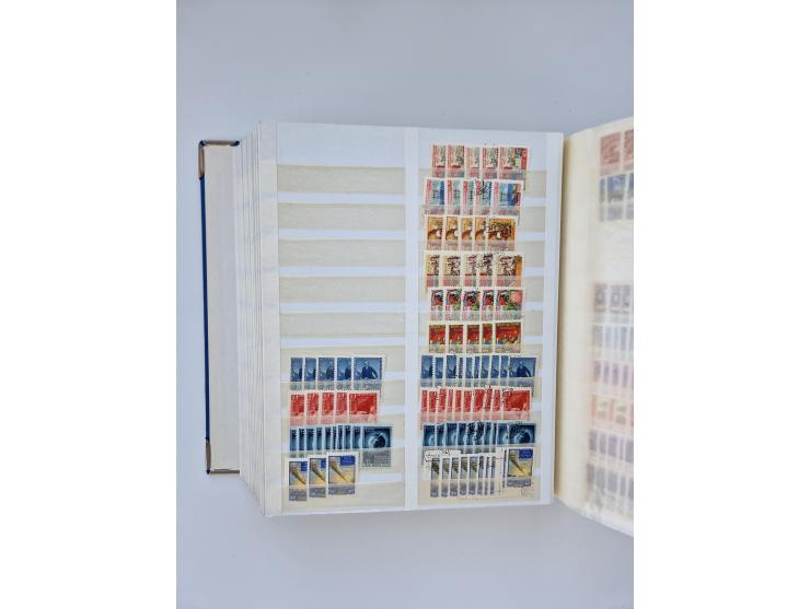 1940/60, massive mint never hinged and used accumulation with an abundance of duplicates, some better values throughout like 