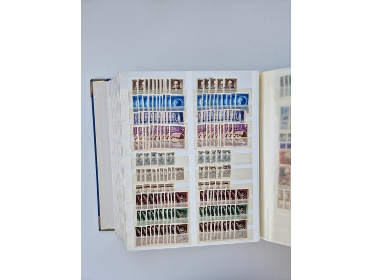 1940/60, massive mint never hinged and used accumulation with an abundance of duplicates, some better values throughout like 