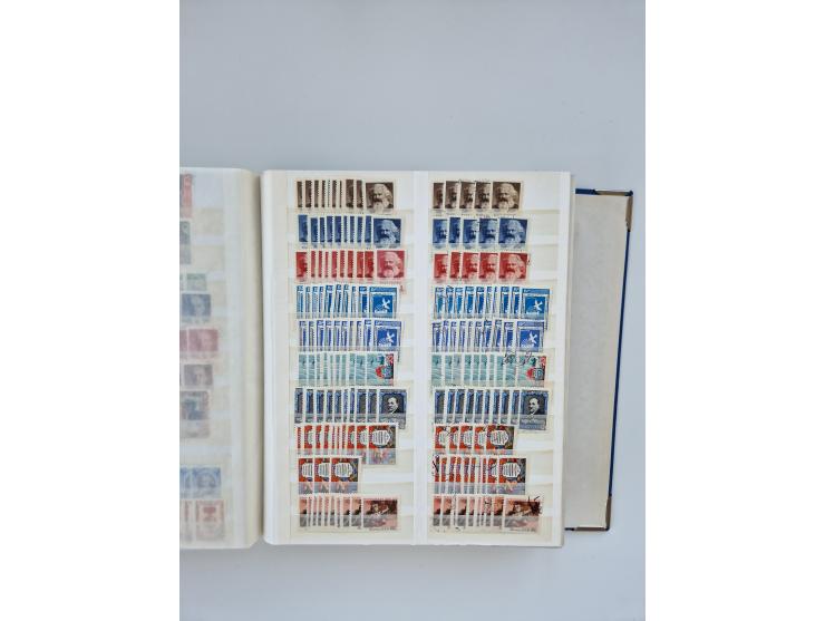 1940/60, massive mint never hinged and used accumulation with an abundance of duplicates, some better values throughout like 