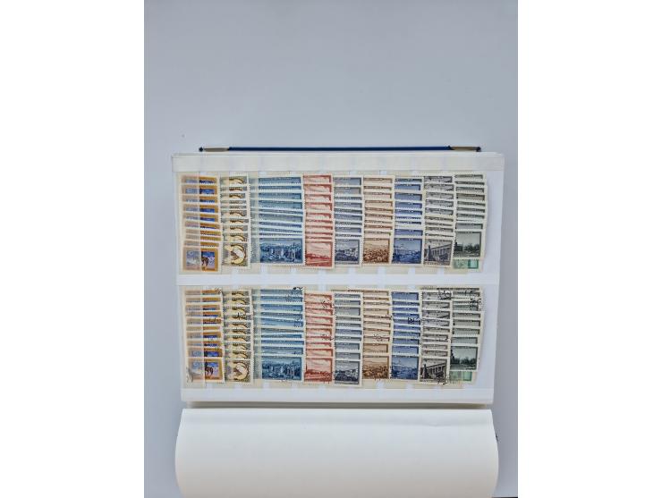 1940/60, massive mint never hinged and used accumulation with an abundance of duplicates, some better values throughout like 