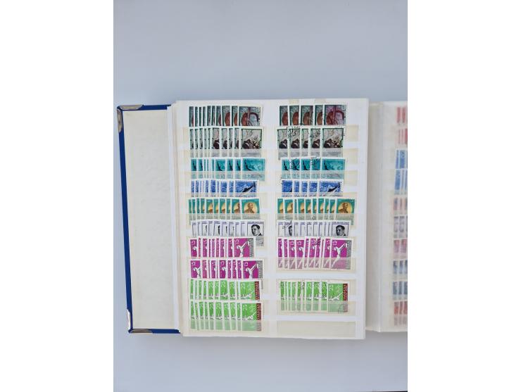 1940/60, massive mint never hinged and used accumulation with an abundance of duplicates, some better values throughout like 