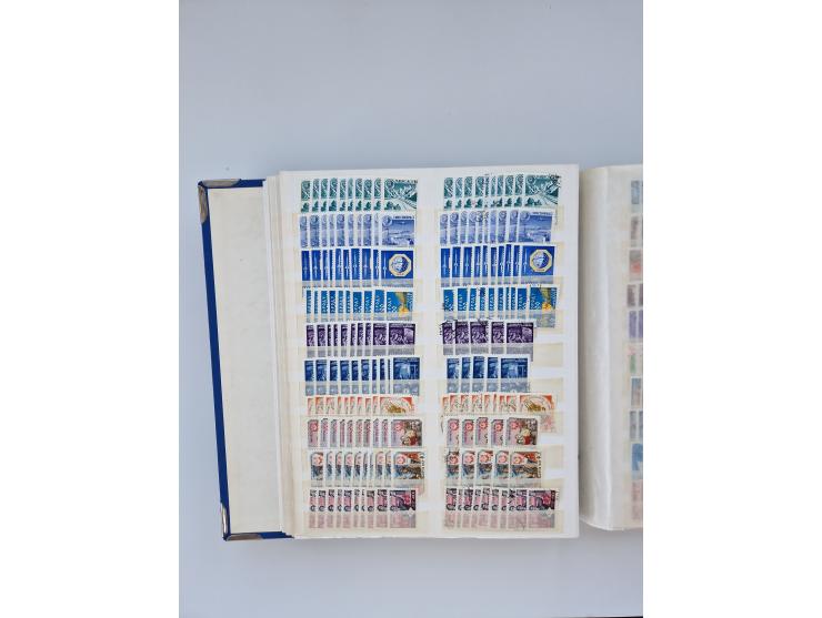 1940/60, massive mint never hinged and used accumulation with an abundance of duplicates, some better values throughout like 