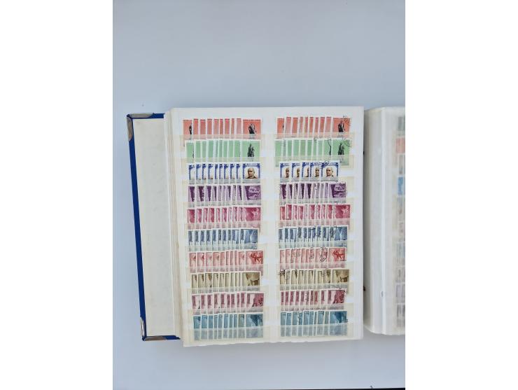 1940/60, massive mint never hinged and used accumulation with an abundance of duplicates, some better values throughout like 