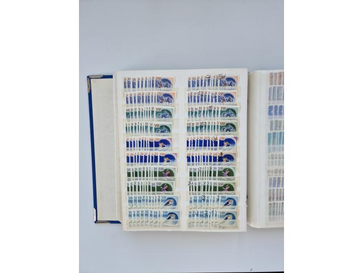 1940/60, massive mint never hinged and used accumulation with an abundance of duplicates, some better values throughout like 