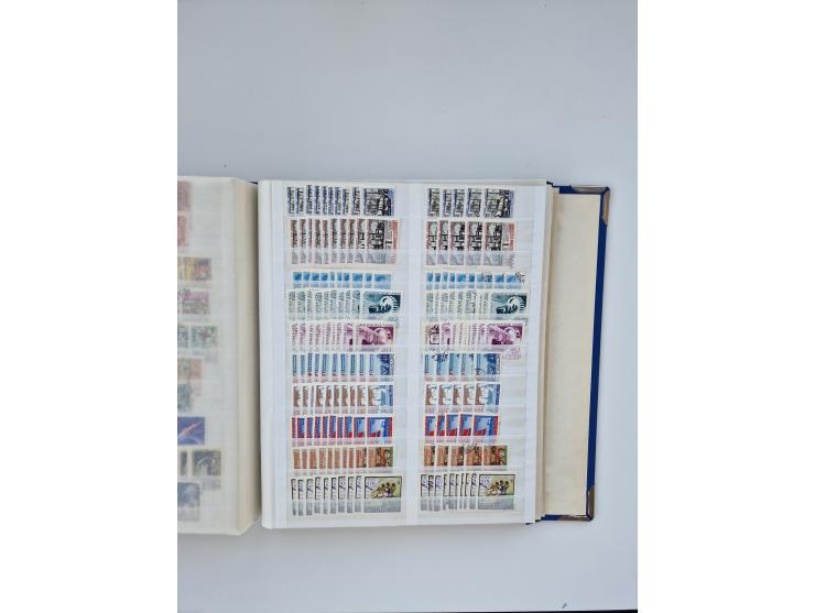 1940/60, massive mint never hinged and used accumulation with an abundance of duplicates, some better values throughout like 