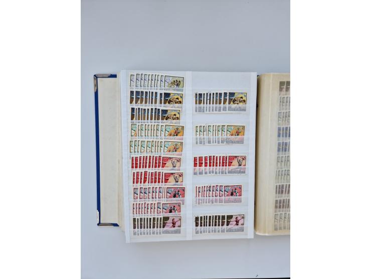 1940/60, massive mint never hinged and used accumulation with an abundance of duplicates, some better values throughout like 