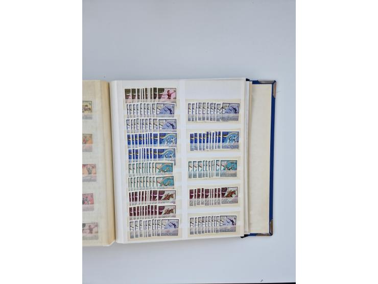 1940/60, massive mint never hinged and used accumulation with an abundance of duplicates, some better values throughout like 