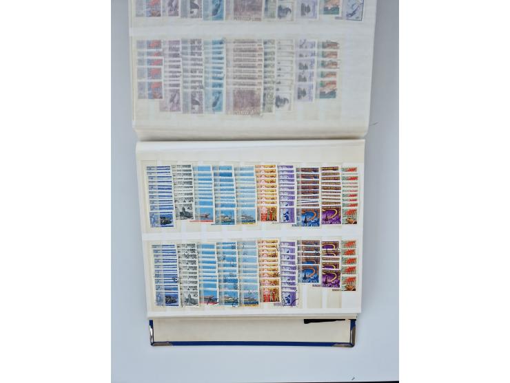 1940/60, massive mint never hinged and used accumulation with an abundance of duplicates, some better values throughout like 