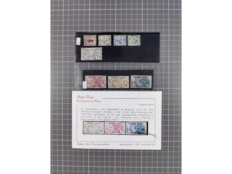 1917/36, group of mint never hinged/unused and used selection with one card, many better items with Mi.-Nr. 148-155 cpl. set 