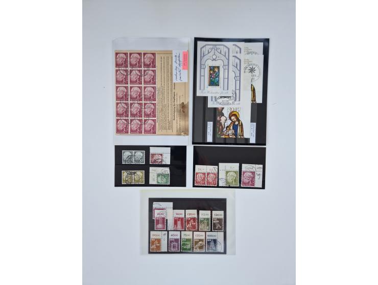 1951/2023, reichhaltiger postfrischer/ungebrauchter und gestempelter Sammlungsbestand mit Viererblocks, Bogenecken, Oberrands