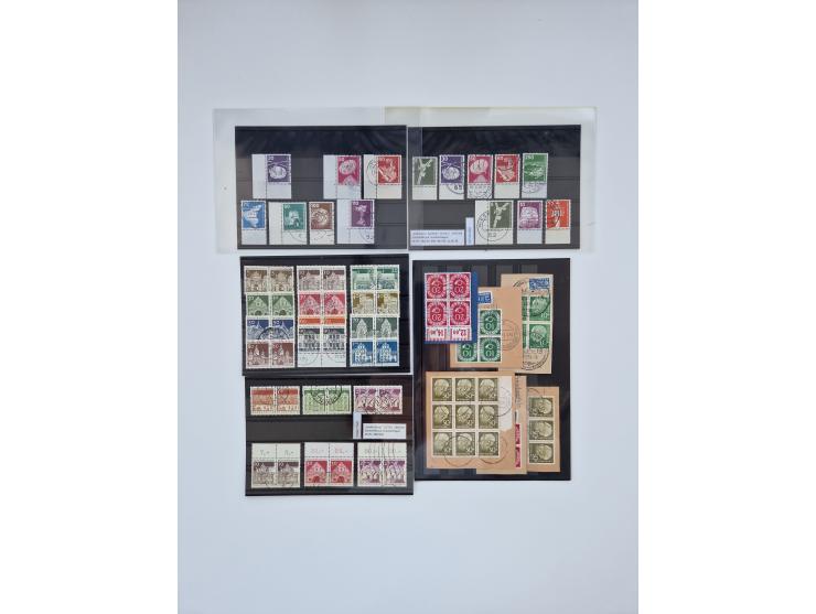 1951/2023, reichhaltiger postfrischer/ungebrauchter und gestempelter Sammlungsbestand mit Viererblocks, Bogenecken, Oberrands