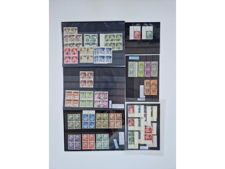 1951/2023, reichhaltiger postfrischer/ungebrauchter und gestempelter Sammlungsbestand mit Viererblocks, Bogenecken, Oberrands