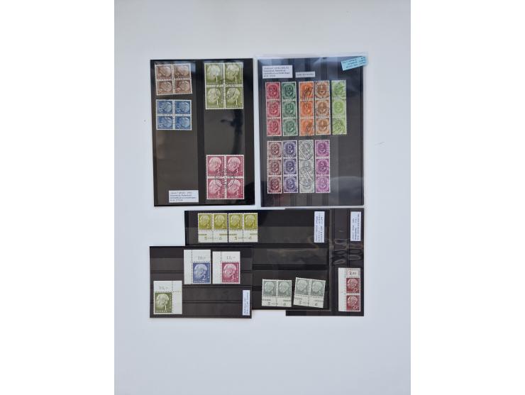 1951/2023, reichhaltiger postfrischer/ungebrauchter und gestempelter Sammlungsbestand mit Viererblocks, Bogenecken, Oberrands