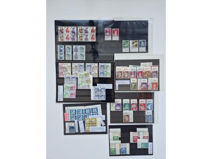 1951/2023, reichhaltiger postfrischer/ungebrauchter und gestempelter Sammlungsbestand mit Viererblocks, Bogenecken, Oberrands
