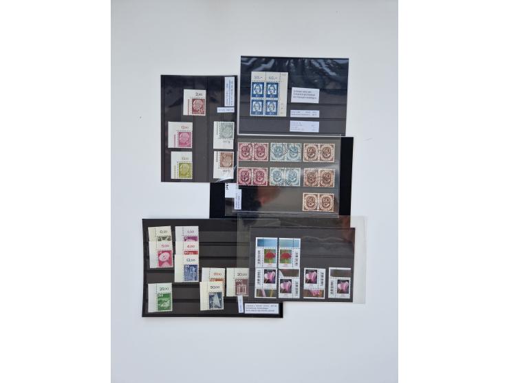 1951/2023, reichhaltiger postfrischer/ungebrauchter und gestempelter Sammlungsbestand mit Viererblocks, Bogenecken, Oberrands