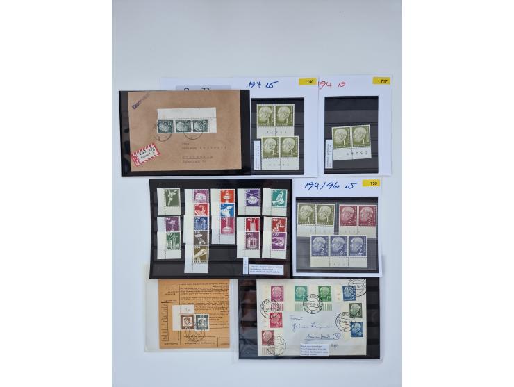 1951/2023, reichhaltiger postfrischer/ungebrauchter und gestempelter Sammlungsbestand mit Viererblocks, Bogenecken, Oberrands