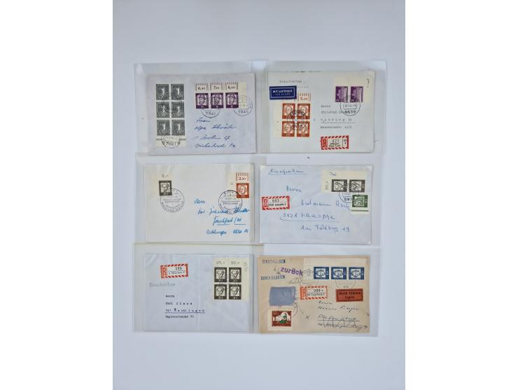 1951/2023, reichhaltiger postfrischer/ungebrauchter und gestempelter Sammlungsbestand mit Viererblocks, Bogenecken, Oberrands