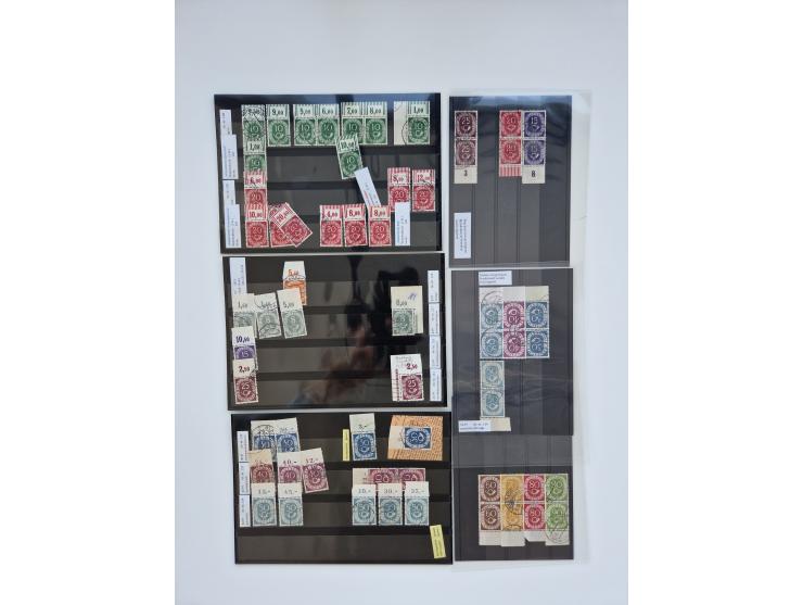 1951/2023, reichhaltiger postfrischer/ungebrauchter und gestempelter Sammlungsbestand mit Viererblocks, Bogenecken, Oberrands