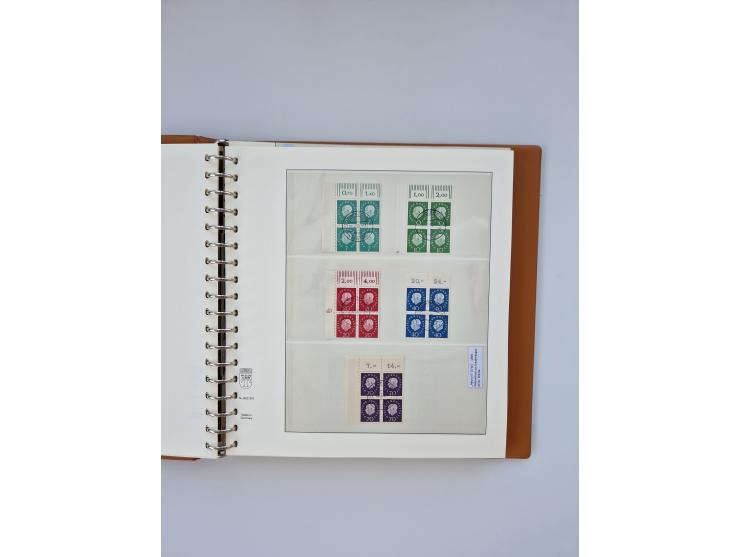 1951/2023, reichhaltiger postfrischer/ungebrauchter und gestempelter Sammlungsbestand mit Viererblocks, Bogenecken, Oberrands