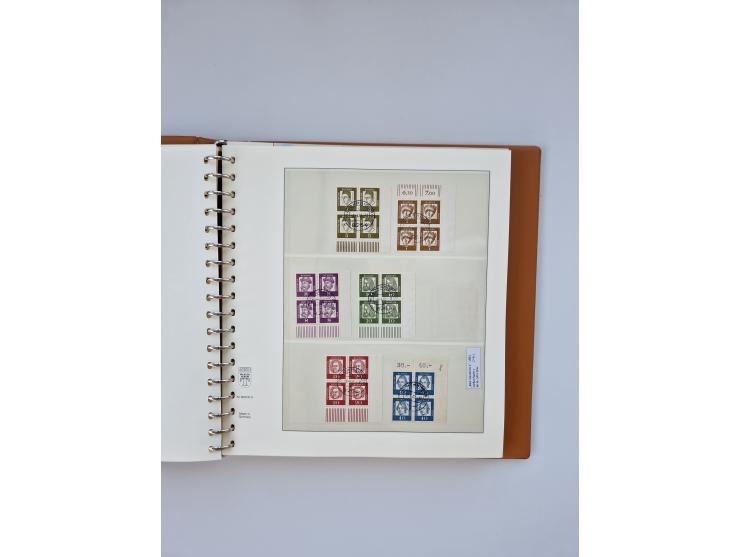1951/2023, reichhaltiger postfrischer/ungebrauchter und gestempelter Sammlungsbestand mit Viererblocks, Bogenecken, Oberrands