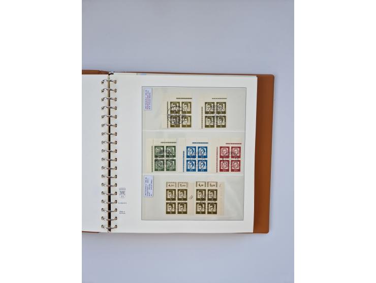 1951/2023, reichhaltiger postfrischer/ungebrauchter und gestempelter Sammlungsbestand mit Viererblocks, Bogenecken, Oberrands