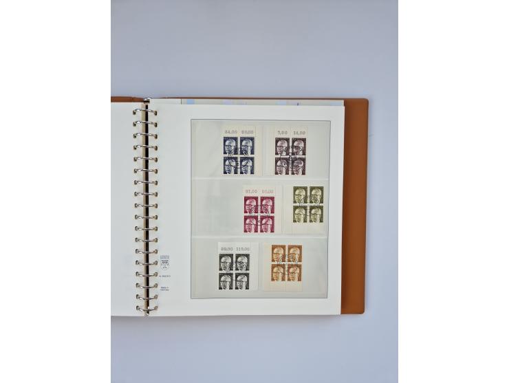 1951/2023, reichhaltiger postfrischer/ungebrauchter und gestempelter Sammlungsbestand mit Viererblocks, Bogenecken, Oberrands