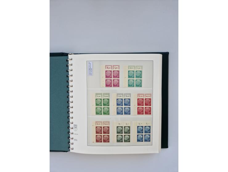 1951/2023, reichhaltiger postfrischer/ungebrauchter und gestempelter Sammlungsbestand mit Viererblocks, Bogenecken, Oberrands