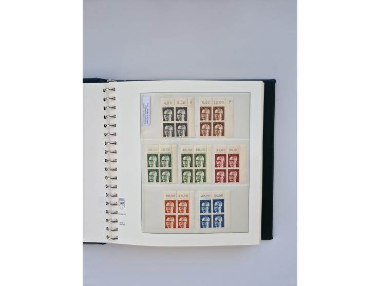 1951/2023, reichhaltiger postfrischer/ungebrauchter und gestempelter Sammlungsbestand mit Viererblocks, Bogenecken, Oberrands